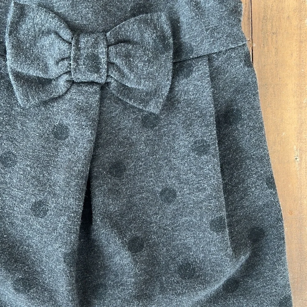 Janie and jack charcoal dot ponte dress